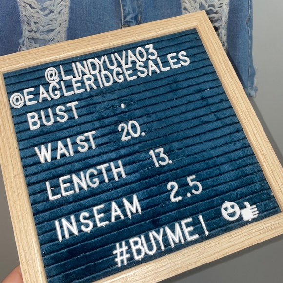 EUC Shein Destroyed Distressed Frayed Ripped Denim Shorts Size 3XL - Picture 5 of 5